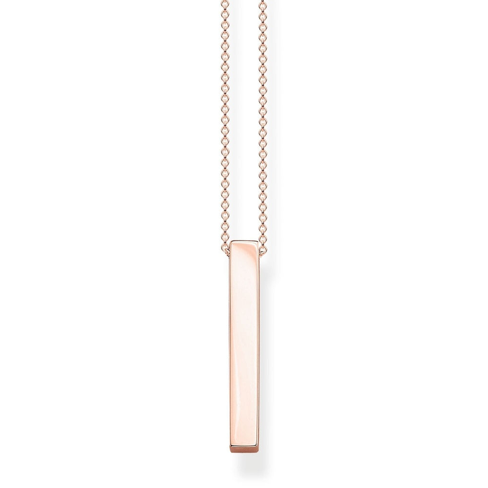 18CT ROSE GOLD ON SILVER CUBOID ENGRAVABLE PENDANT