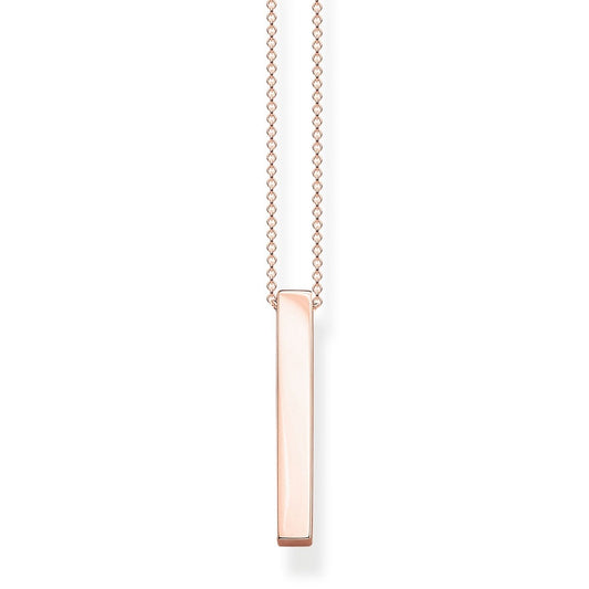 18CT ROSE GOLD ON SILVER CUBOID ENGRAVABLE PENDANT