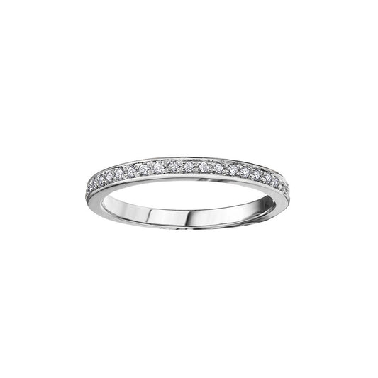 18CT WHITE GOLD PAVE SET DIAMOND BAND