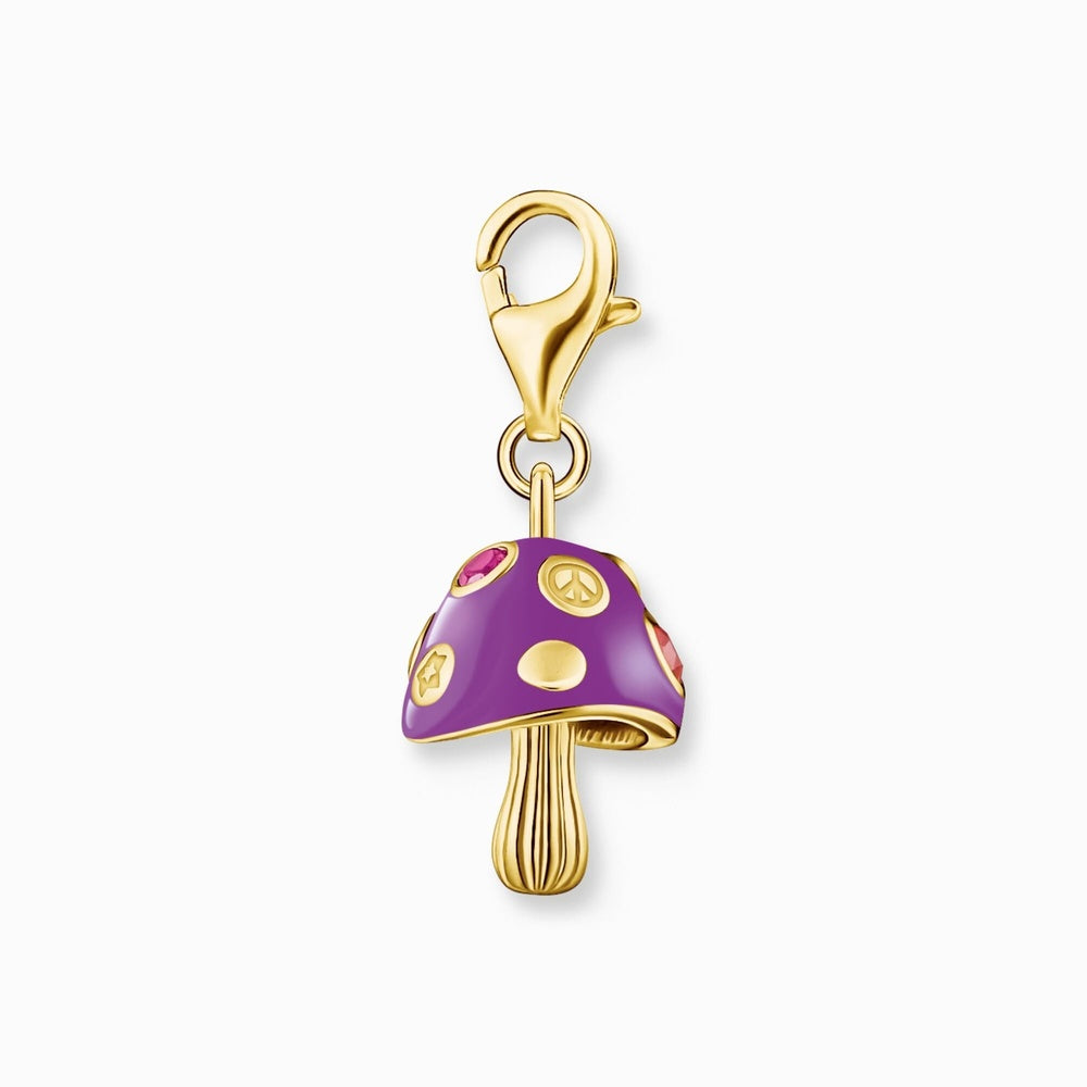18ct Gold on Silver Colourful Fly Agaric Charm