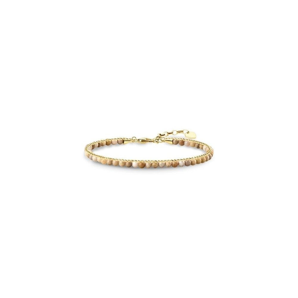 18ct Gold on Silver, Daisy Jasmine Stones Bracelet