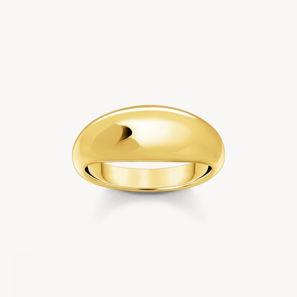 18ct Gold on Silver Timeless Design Chunky Ring
