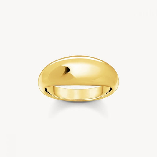 18ct Gold on Silver Timeless Design Chunky Ring