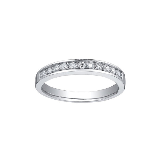 18ct White Gold Diamond Band with 0.25ct Diamond