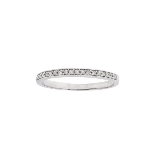 18ct White Gold Diamond Band with total diamond weight 0.25ct
