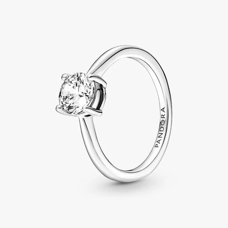 Sparkling Solitaire Pandora Ring