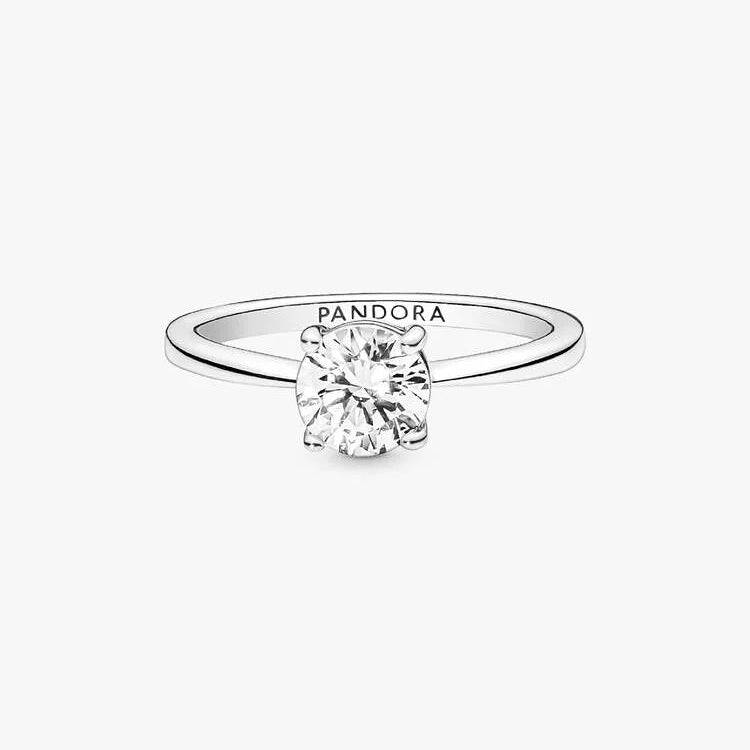 Sparkling Solitaire Pandora Ring