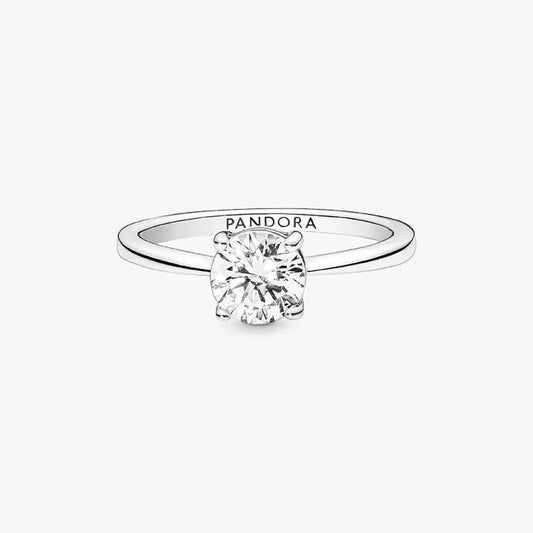 Sparkling Solitaire Pandora Ring