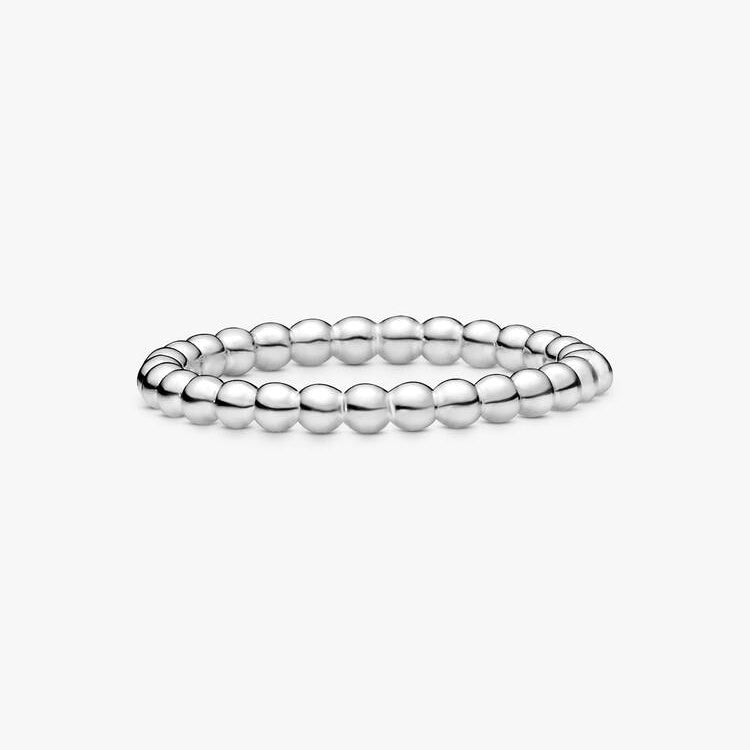 Sterling Silver Beaded Pandora Ring