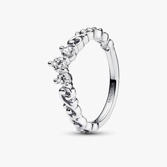 Sterling Silver Regal Swirl Tiara Pandora Ring