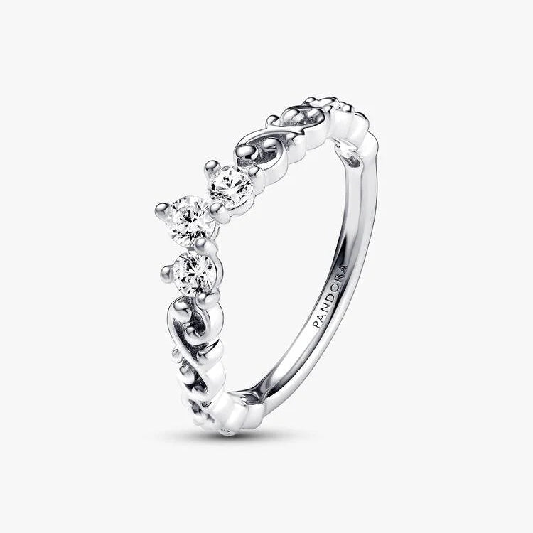 Sterling Silver Regal Swirl Tiara Pandora Ring
