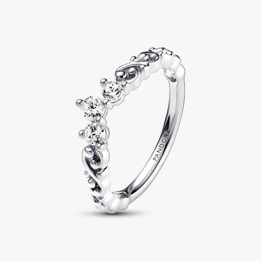 Sterling Silver Regal Swirl Tiara Pandora Ring