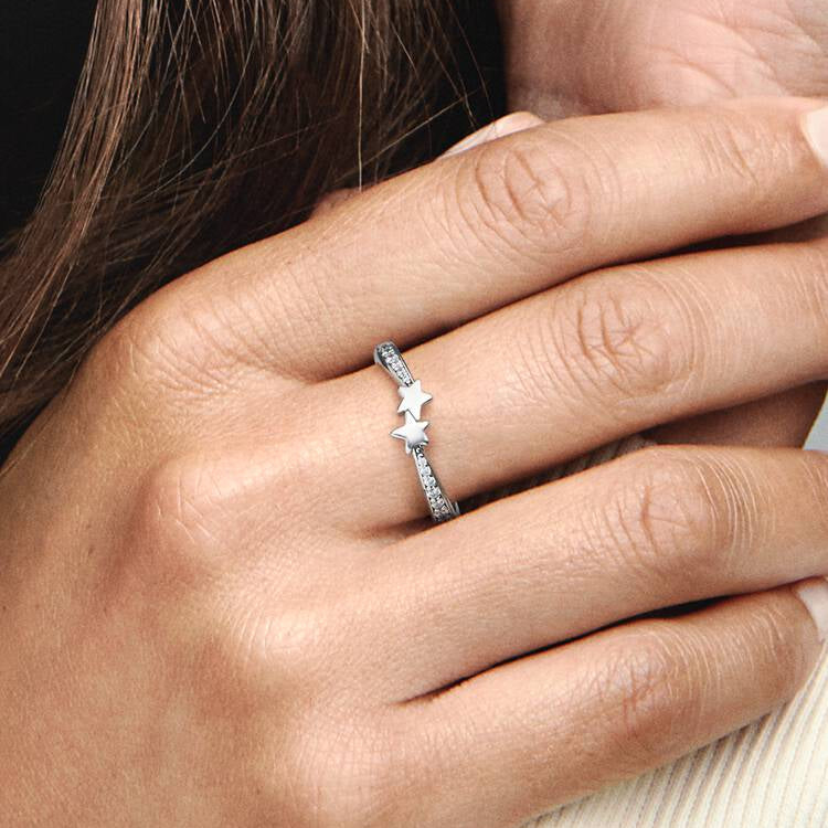 Shooting Stars Sparkling Pandora Ring