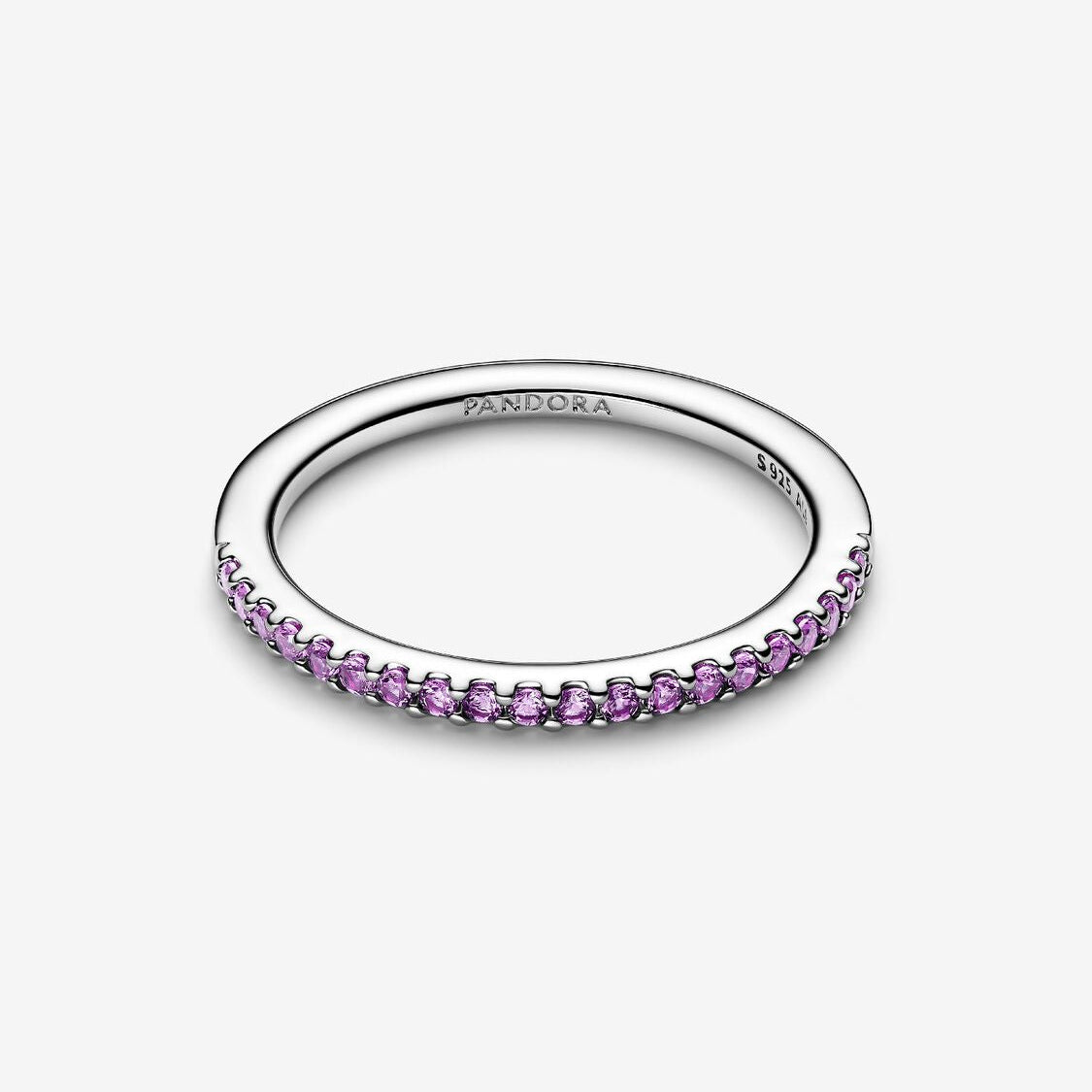 Sparkling Purple Half-Eternity Band Pandora Ring