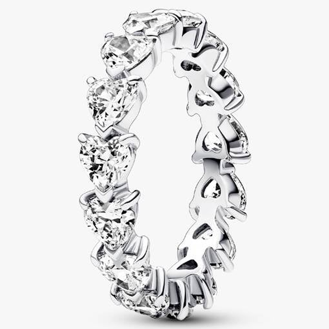 Row of Hearts Eternity Ring