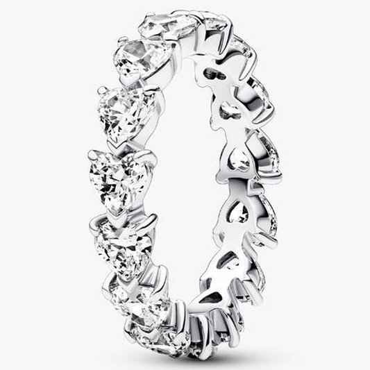 Row of Hearts Eternity Ring