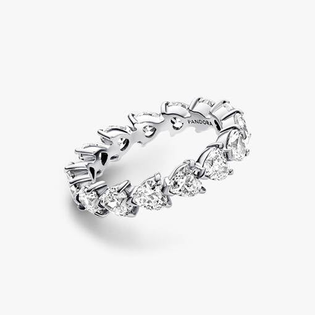 Row of Hearts Eternity Ring