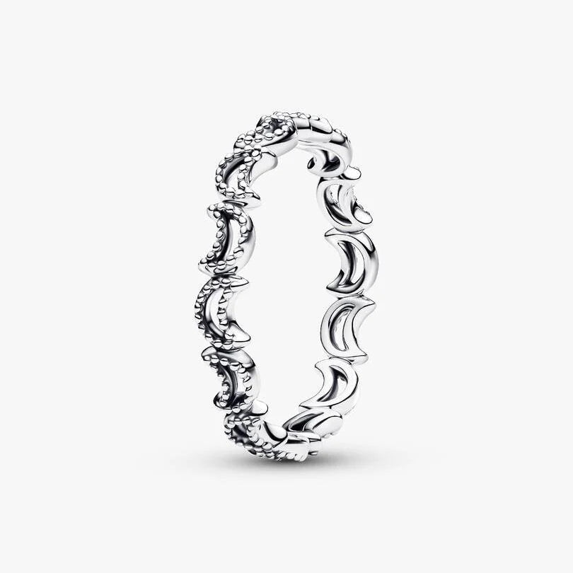 Crescent Moon Pandora Ring