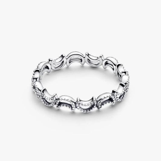 Crescent Moon Pandora Ring