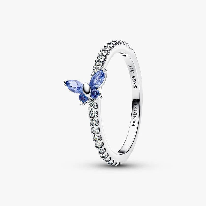 Pandora Sparkling Blue Butterfly Ring