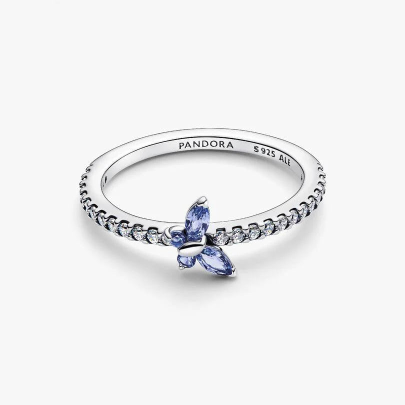 Pandora Sparkling Blue Butterfly Ring