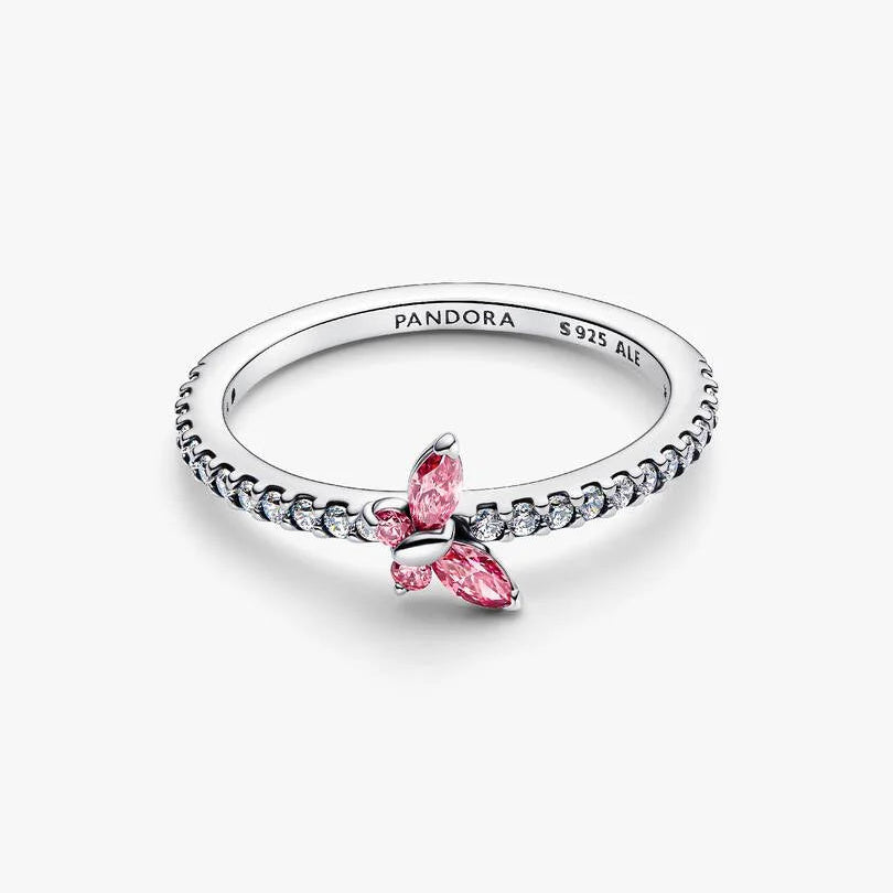 Sparkling Butterfly Pandora Ring