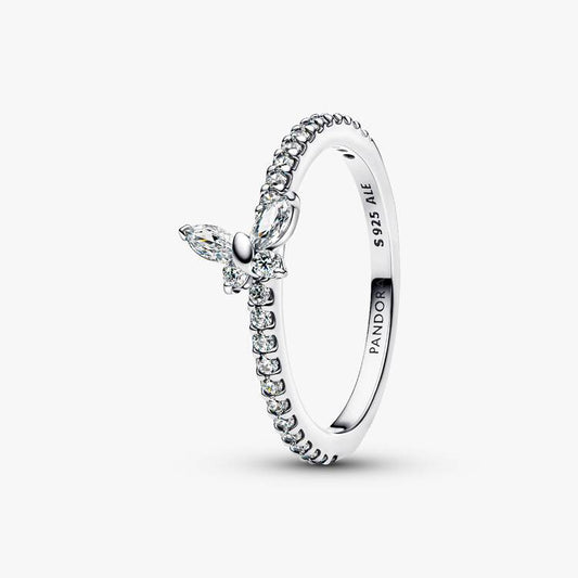 Sparkling Butterfly Pandora Ring