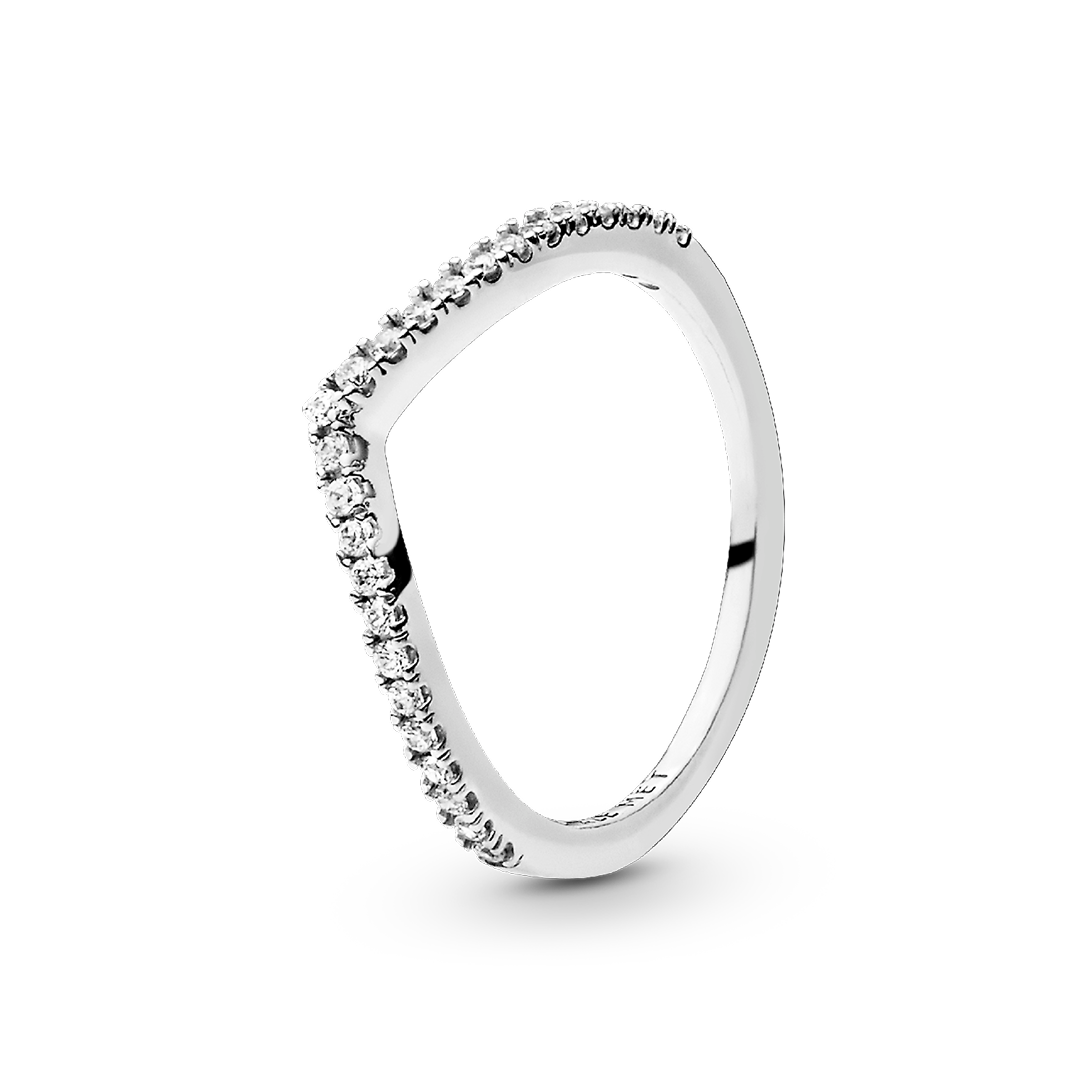 Sparkling Wishbone Ring