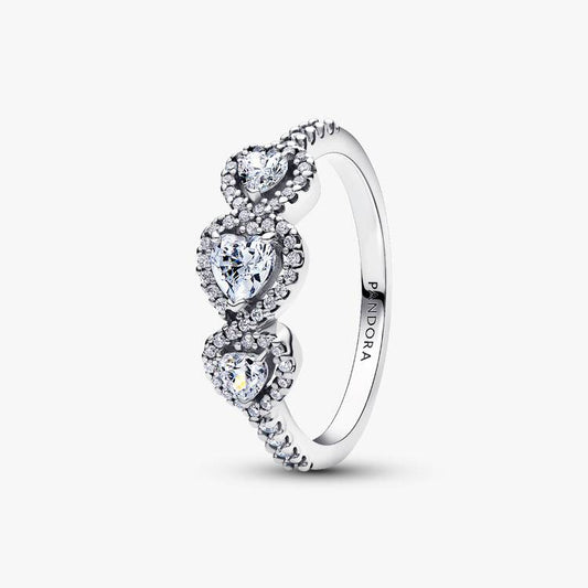 Hearts Trilogy with Halo Pandora Ring