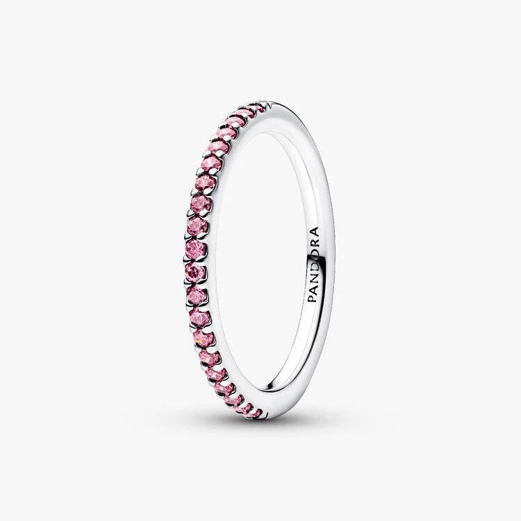Fancy Pink Cubic Zirconia Pandora Ring