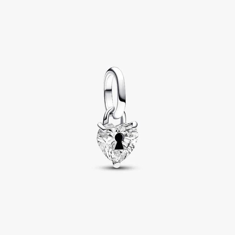 Keyhole Heart Mini Dangle Pandora Charm