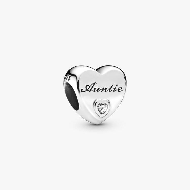 Auntie Love Heart Pandora Charm