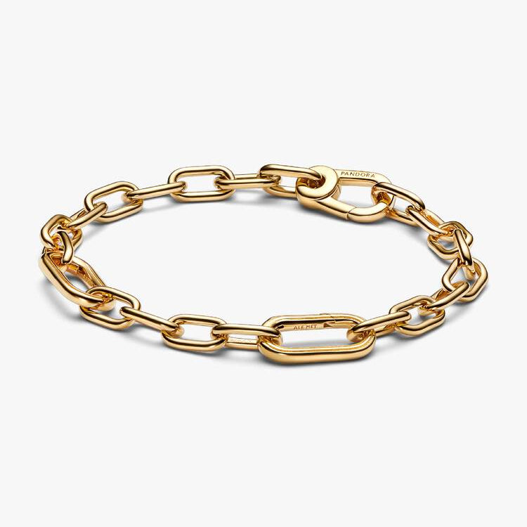 14ct Gold on Silver Small Link Pandora Bracelet