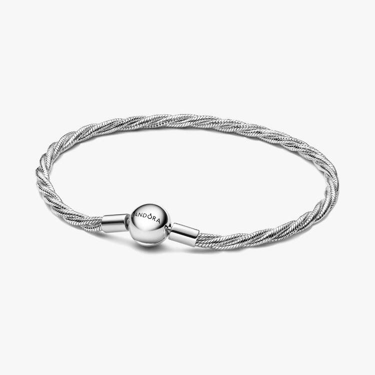 Round Pandora Clasp Twisted Snake Pandora Chain