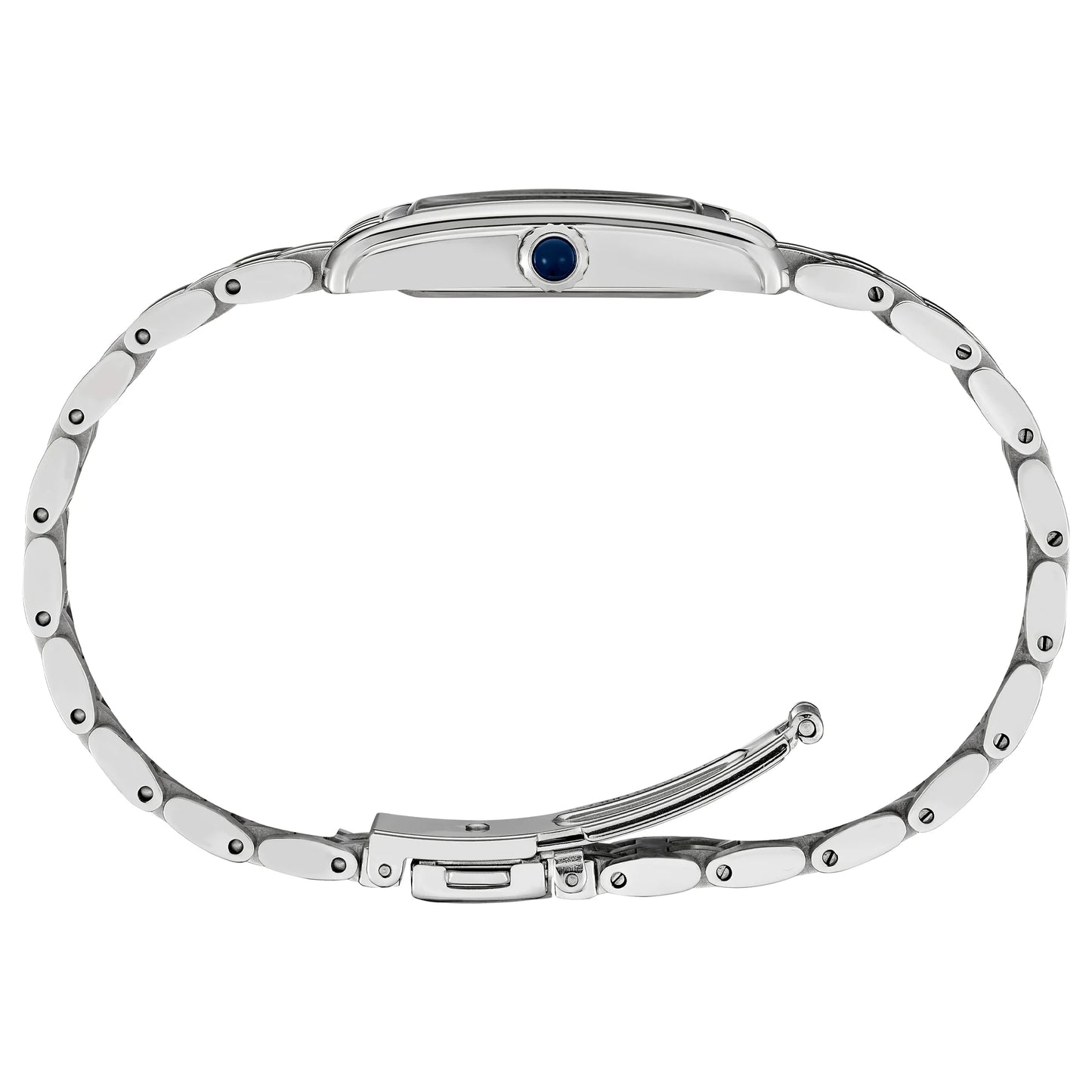 SEIKO QUARTZ WHITE DIAL LADIES STAINLESS STEEL WATCH