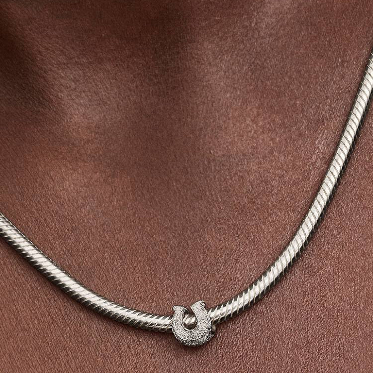 Textured Horseshoe Mini Pandora Charm