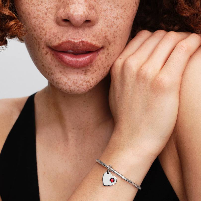 January Heart Dangle Pandora Charm