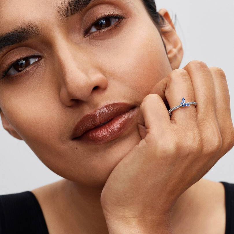 Pandora Sparkling Blue Butterfly Ring