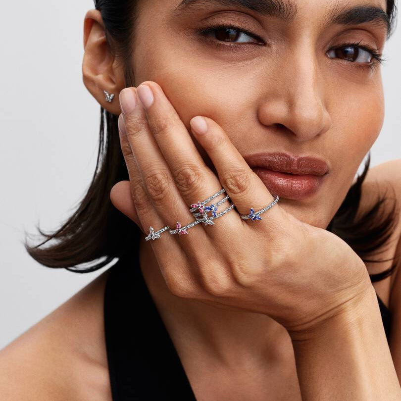 Pandora Sparkling Blue Butterfly Ring
