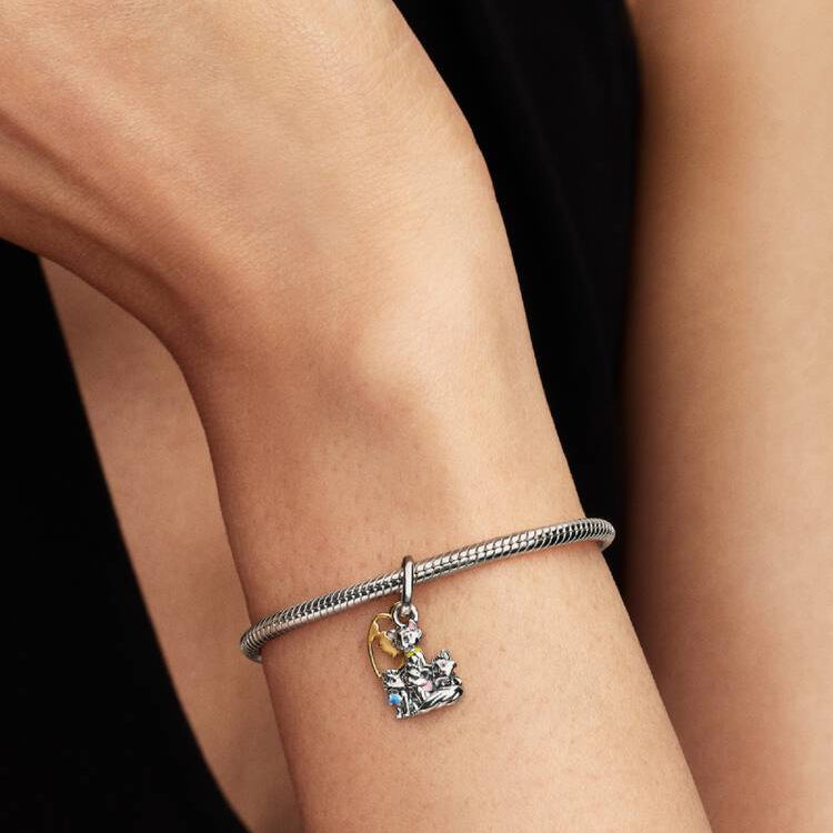 Disney Aristocats Duchess & Kittens Dangle Pandora Charm