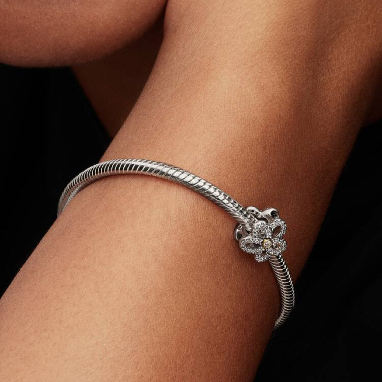 Pavé Flower Openwork Pandora Charm
