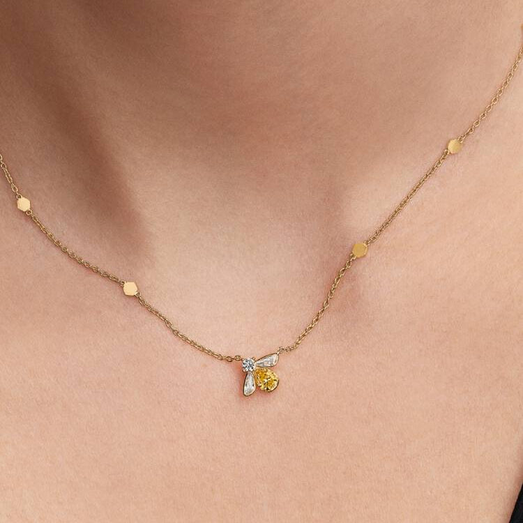 Honey Bee Pendant Pandora Necklace