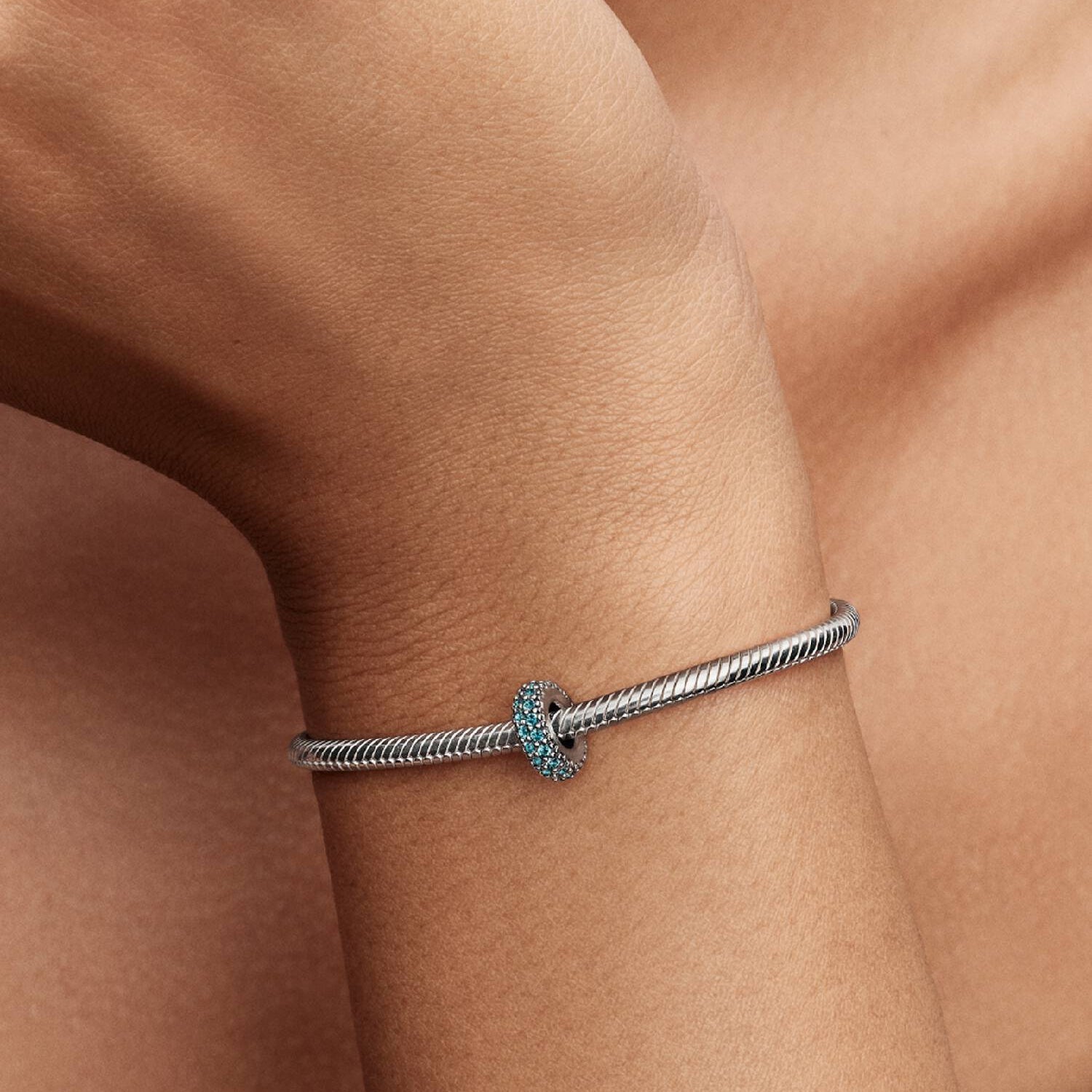 Ice Blue Stone Spacer Pandora Charm