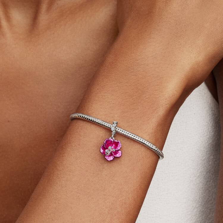 Hibiscus Dangle Pandora Charm
