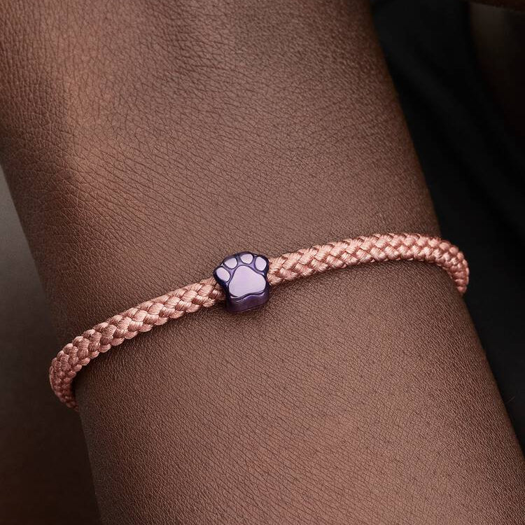 Purple Paw Print Mini Pandora Charm