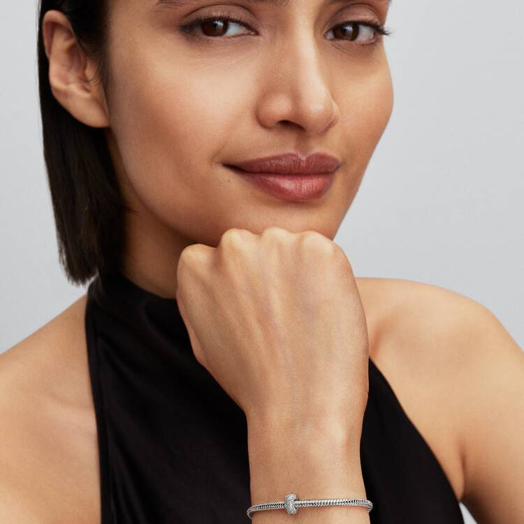 Textured Mini Clip Pandora Charm