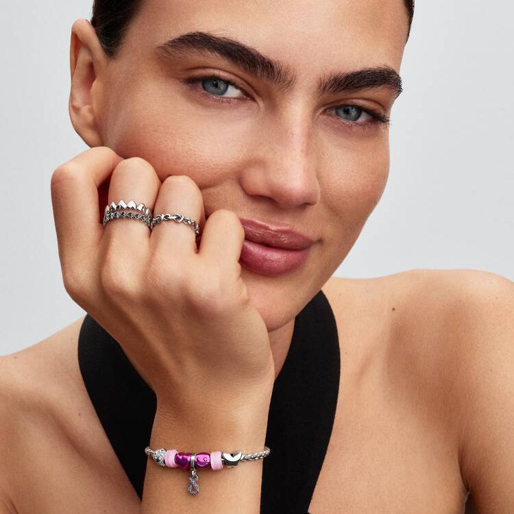 Pink Murano Glass Mini Pandora Charm