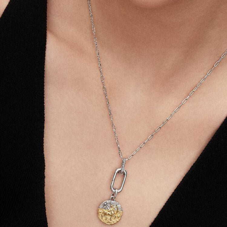 Sagittarius Two-tone Zodiac Medallion Pandora Charm