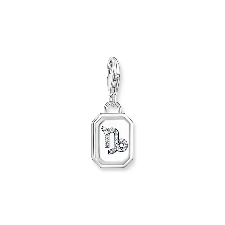 THOMAS SABO SILVER CHARM PENDANT ZODIAC SIGN CAPRICORN WITH ZIRCONIA