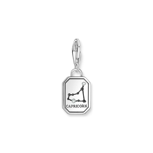 THOMAS SABO SILVER CHARM PENDANT ZODIAC SIGN CAPRICORN WITH ZIRCONIA